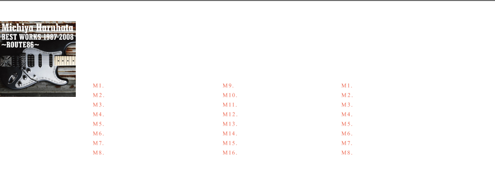 Michiya Haruhata BEST WORKS 1987-2008`ROUTE86`