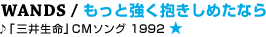 WANDS / �����Ƌ����������߂��Ȃ��u�O�䐶���vCM�\���O�@1992 ��