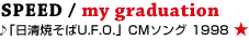 SPEED / my graduation��u�����Ă���U.F.O.�vCM�\���O�@1998 ��