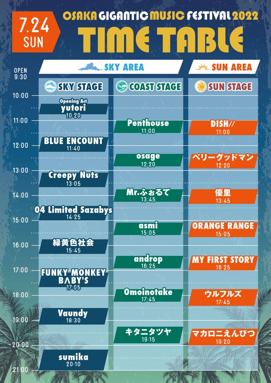 osaka gigantic music festival2022【24日2枚】